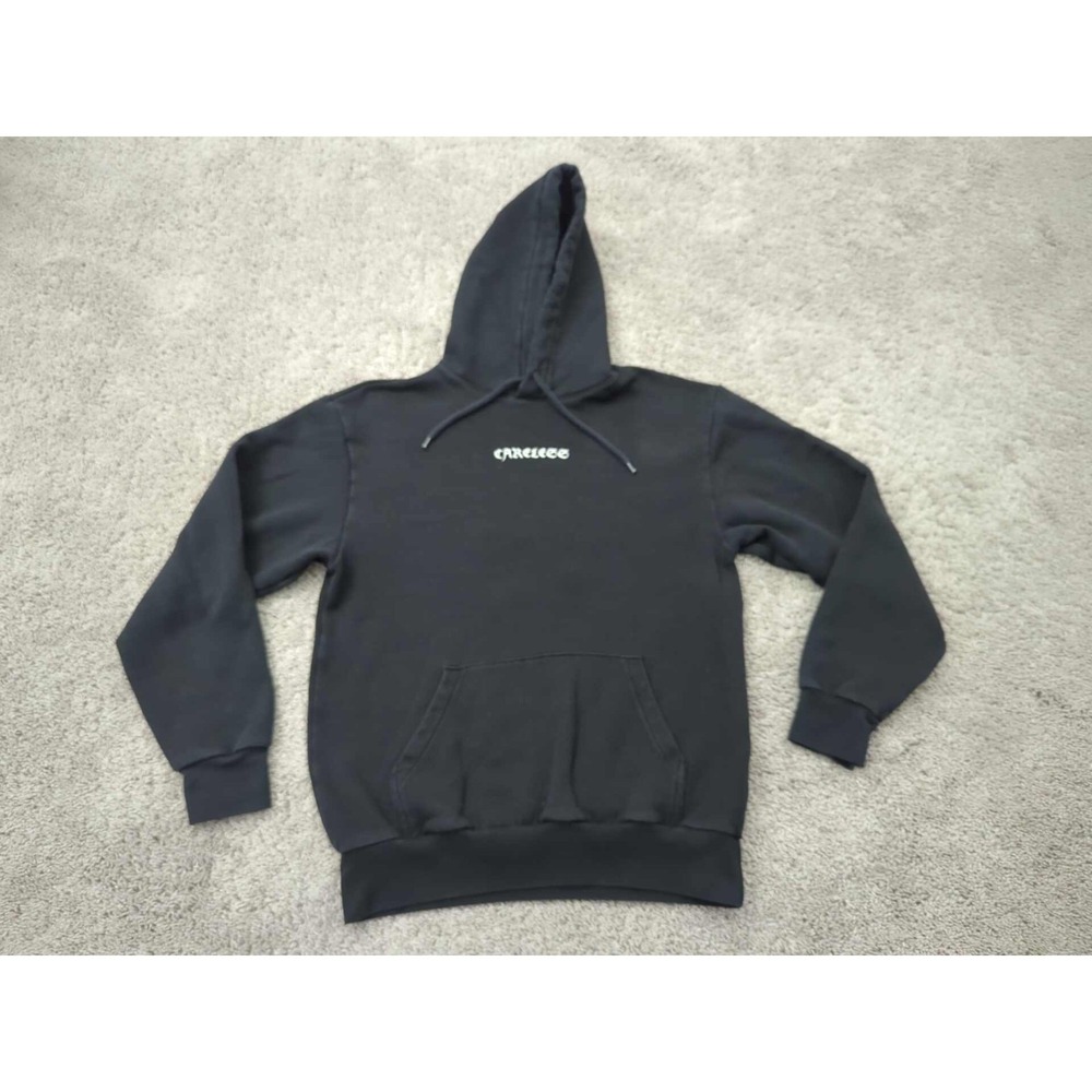 H&M Divided‎ Hoodie Womens S Black Pullover Sweatshirt Wolf Graphic Careless